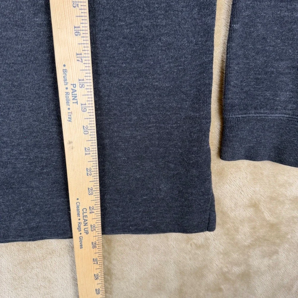 Polo Ralph Lauren Mens Large Gray Cotton Quarter Zip Pullover Sweater Pony Logo
